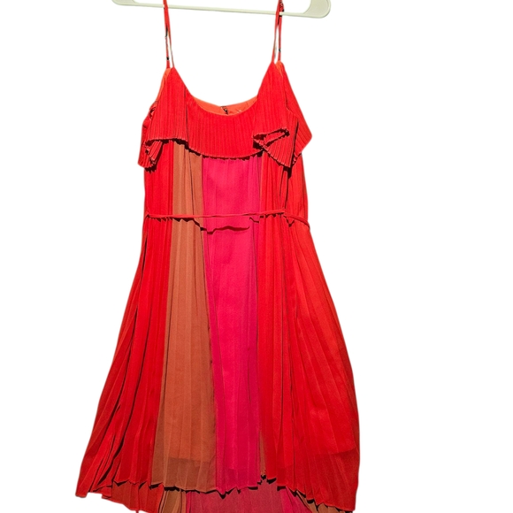 Adelyn Rae Colorblock Hi-Low Dress M Red & Pink NWT Nordstrom - Picture 3 of 4